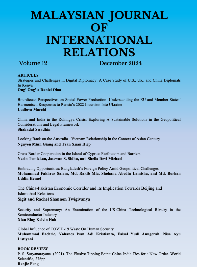 					View Vol. 12 No. 1 (2024): MJIR | The Malaysian Journal of International Relations
				