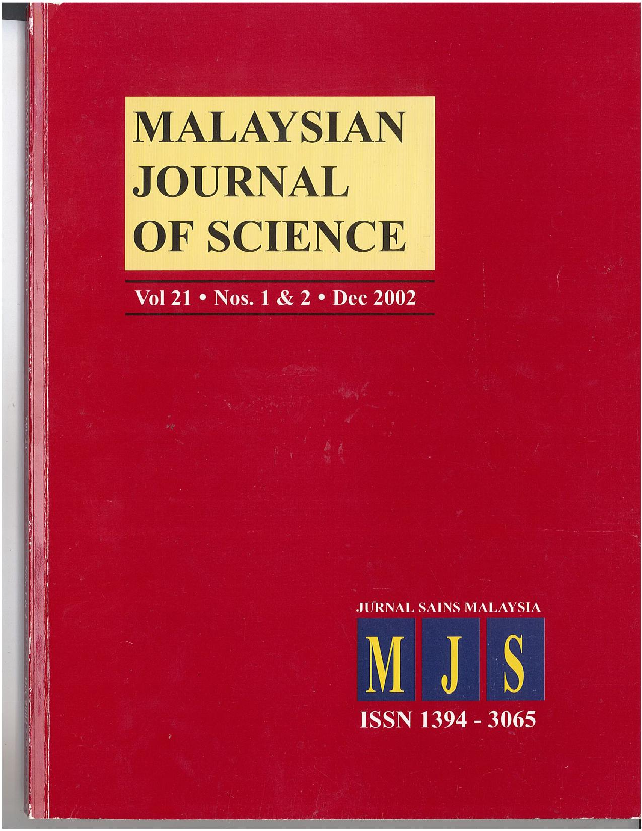 					View Vol. 21 No. 1&2 (2002)
				
