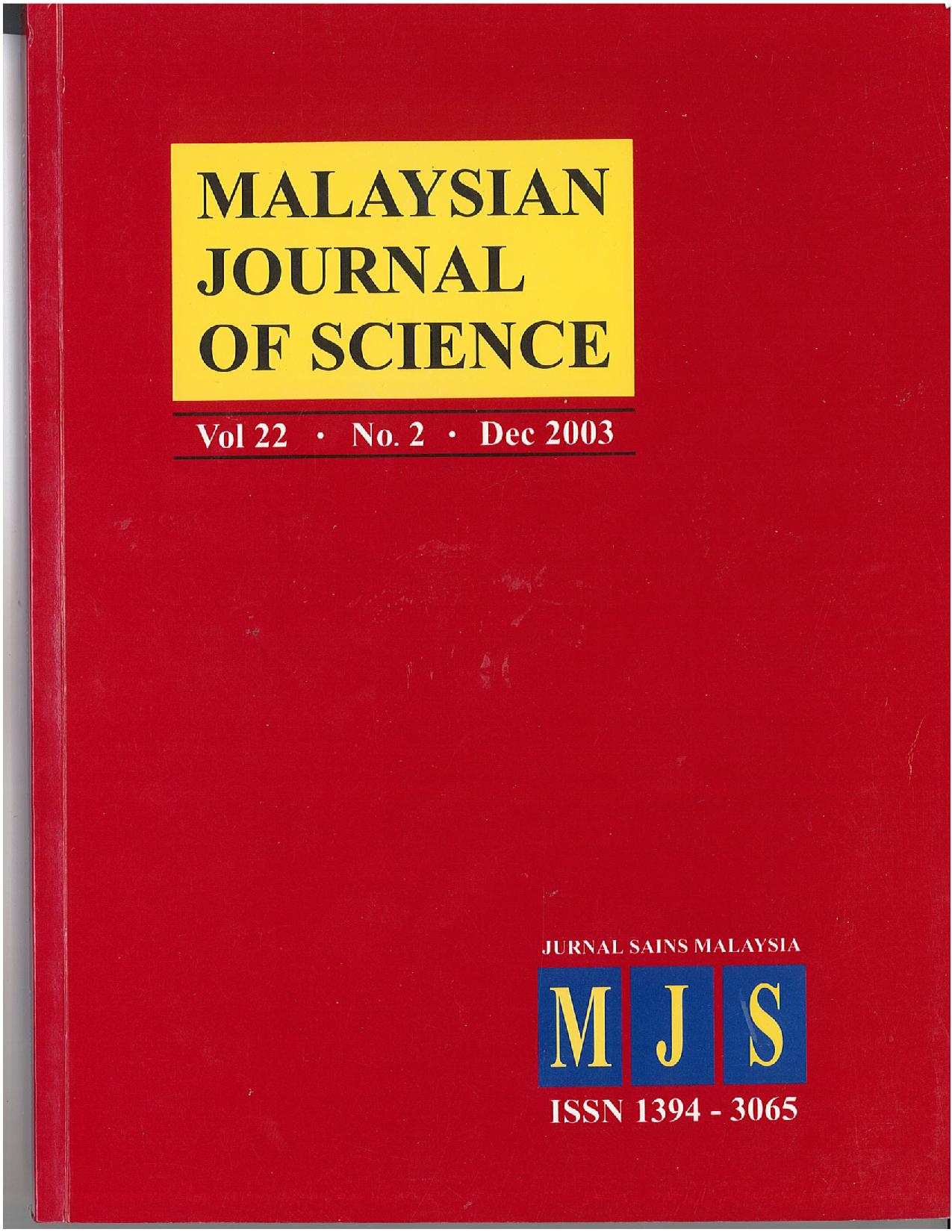 					View Vol. 22 No. 2 (2003)
				