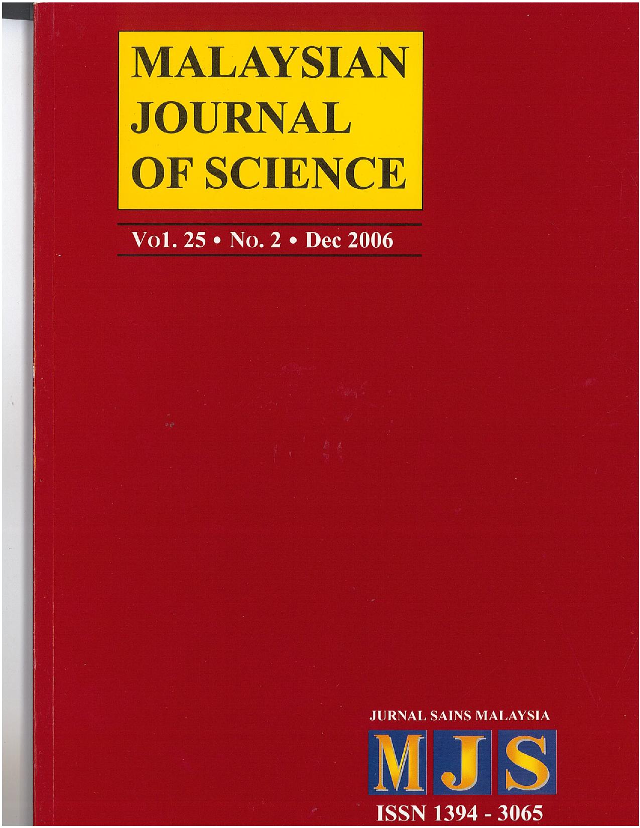 					View Vol. 25 No. 2 (2006)
				