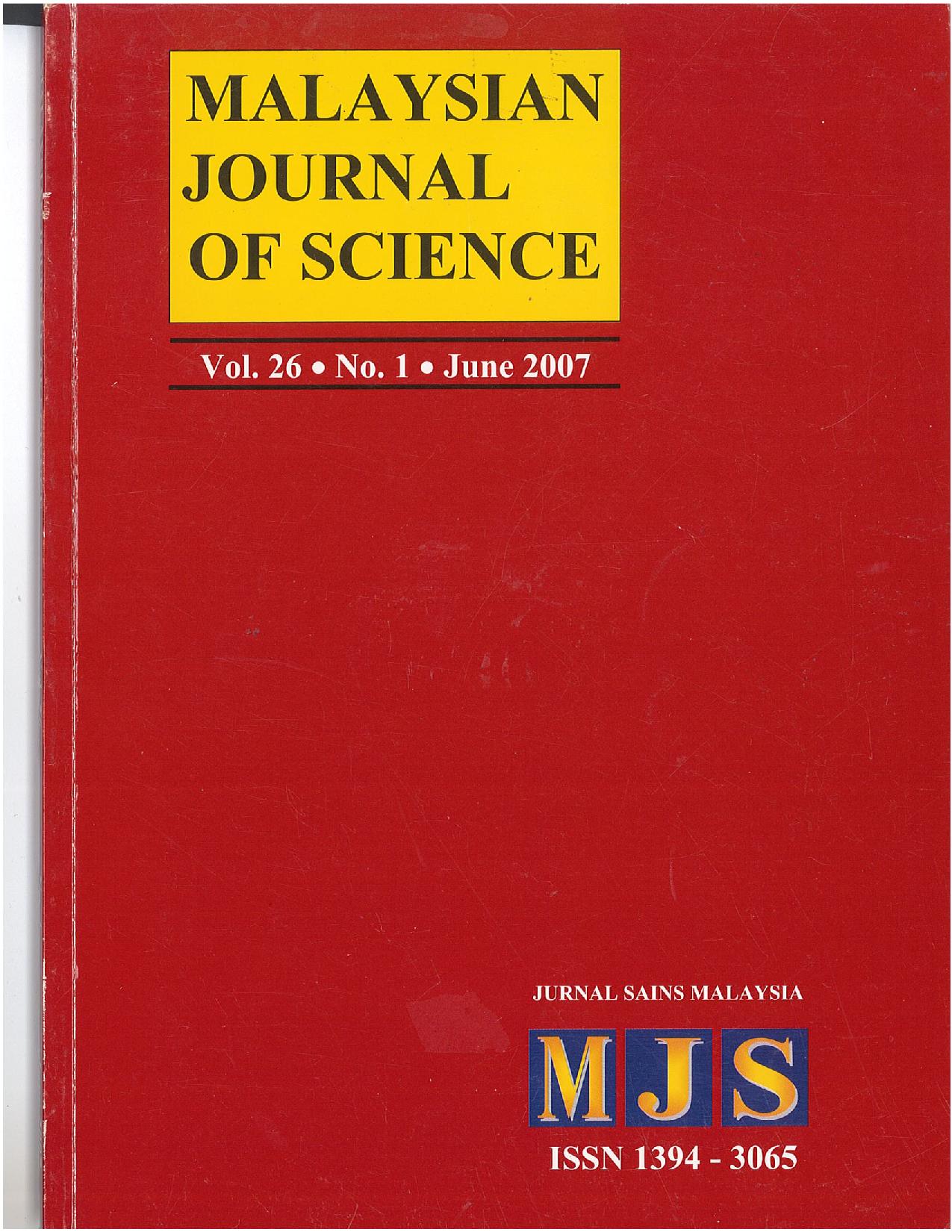					View Vol. 26 No. 1 (2007)
				